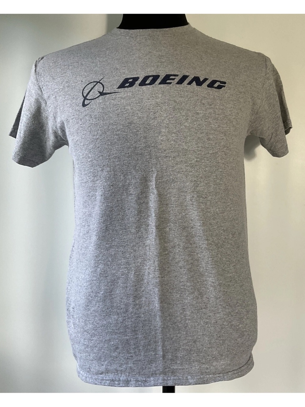 Vintage Boeing Aircraft Gray Graphic T Shirt Size Large